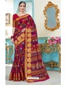 Multi Colour Printed Cotton Designer Saree
