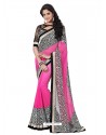 Trendy Black and Pink Color Sari