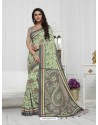 Excellent Sea Green Pashmina silk Designer Saree