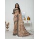 Charming Beige Pashmina silk Designer Saree