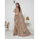 Sensational Beige Pashmina silk Designer Saree