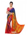 Crape Silk Multicolor Sari
