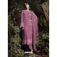 Deep Wine Fox Georgette Embroidered Designer Straight Suit