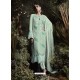 Sea Green Fox Georgette Embroidered Designer Straight Suit