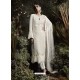 Off White Fox Georgette Embroidered Designer Straight Suit