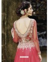Light Pink Heavy Embroidered Premium Georgette Designer Anarkali Suit