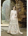 Off White Premium Georgette Designer Embroidered Anarkali Suit