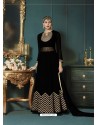 Black Georgette Heavy Embroidered Party Wear Designer Anarkali Suit