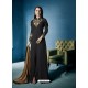 Black Georgette Embroidered Designer Floor Length Anarkali Suit