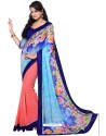 Georgette Digital Printed Multicolor Sari
