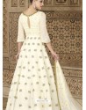 Cream Embroidered Prime Georgette Designer Anarkali Suit