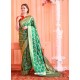 Dark Green Patola Silk Designer Saree