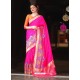 Pink Mysore Silk Designer Saree