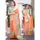 Peach Gadwal Silk Designer Saree