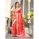 Red Pathani Silk Designer Saree