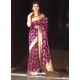 Purple Kanchivaram Silk Designer Saree