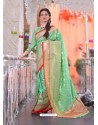 Green Banarasi Silk Designer Saree