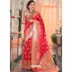 Red Banarasi Silk Designer Saree