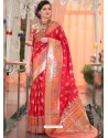 Red Banarasi Silk Designer Saree