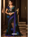 Multi Colour Georgette Embroidered Designer Party Wear Saree