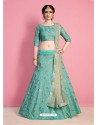 Charming Firozi Silk Desinger Wedding Lehenga Choli