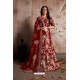 Wine Velvet Embroidered Designer Lehenga Choli