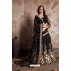 Black Silk Embroidered Designer Lehenga Choli