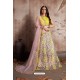 Yellow And Baby Pink Silk Embroidered Designer Lehenga Choli