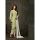 Sea Green Georgette Embroidered Designer Straight Suit