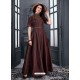 Coffee Brown Satin Designer Party Wear Gown