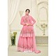 Light Pink Georgette Printed And Embroidered Designer Sarara Suit