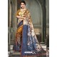 Wonderful Multi Colour Glichi Silk Digital Printed Designer Saree