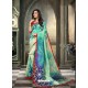 Unbelievable Multi Colour Glichi Silk Digital Printed Designer Saree