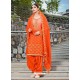 Orange Rangoli Embroidered Designer Punjabi Patiala Suit