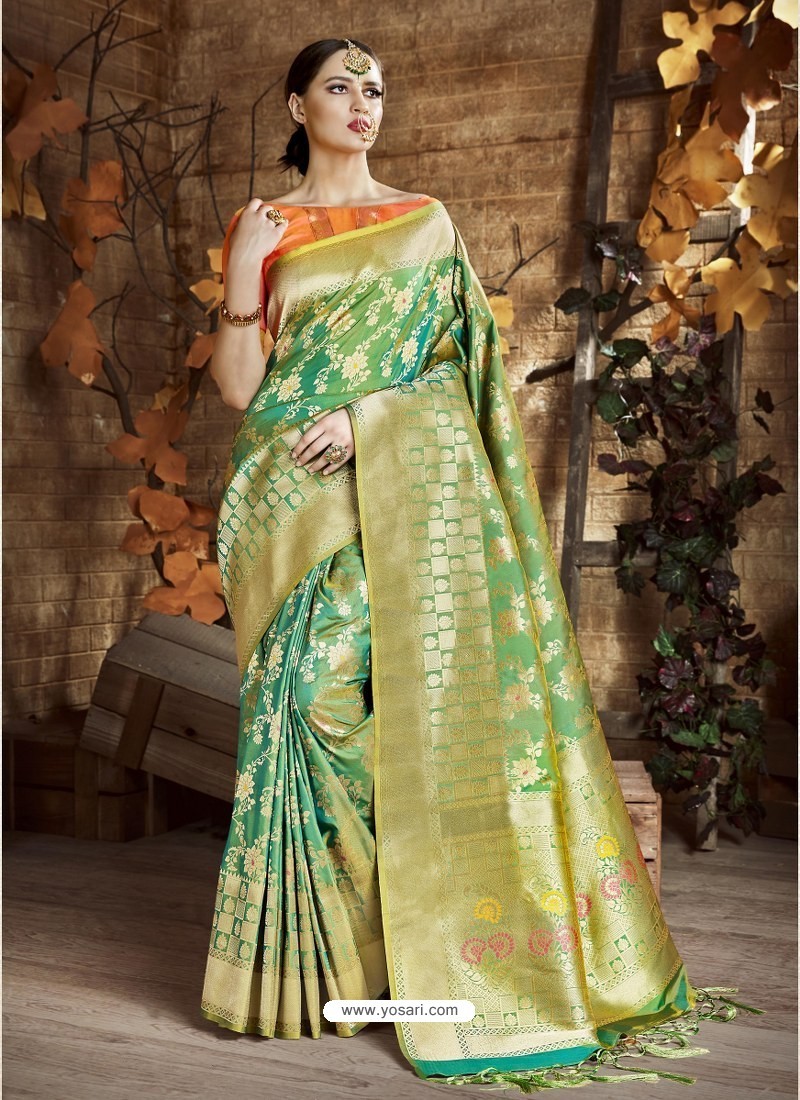 Banarasi Cora Muslin Zari Silk Saree