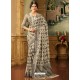 Light Beige Zari Worked Designer Silk Saree