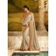 Cream Magic Silk Designer Embroidered Saree