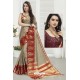 Exclusive Taupe Cotton Blended Designer Saree