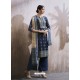 Navy Blue Lawn Cotton Embroidered Designer Palazzo Suit