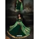 Dark Green Embroidered Georgette Designer Anarkali Suits