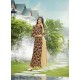 Beige Printed Rayon Designer Readymade Kurti