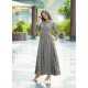 Grey Printed Rayon Designer Readymade Kurti