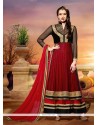 Red And Black Net Anarkali Salwar Suit