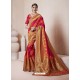 Deserving Multi Colour Banarasi Silk Jacquard Designer Party Wear Saree