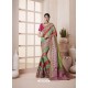 Green And Multi Colour Banarasi Silk Jacquard Designer Party Wear Saree