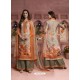 Orange And Multi Colour Printed Pure Cotton Designer Palazzo Suit