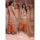 Dusty Pink And Orange Digital Printed Pure Cotton Designer Patiala Salwar Suit
