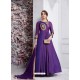 Purple Soft Tapeta Silk Embroidered Designer Anarkali Suit