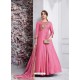 Light Pink Soft Tapeta Silk Embroidered Designer Anarkali Suit