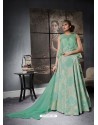 Sea Green Jacquard Silk Designer Lehenga Choli